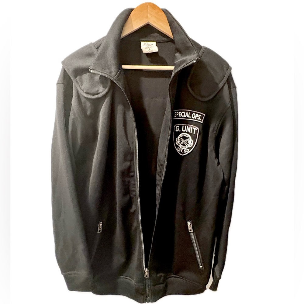 G-Unit Special Ops New York Heavy Weight Black Men's Zip-Up Military Jacket